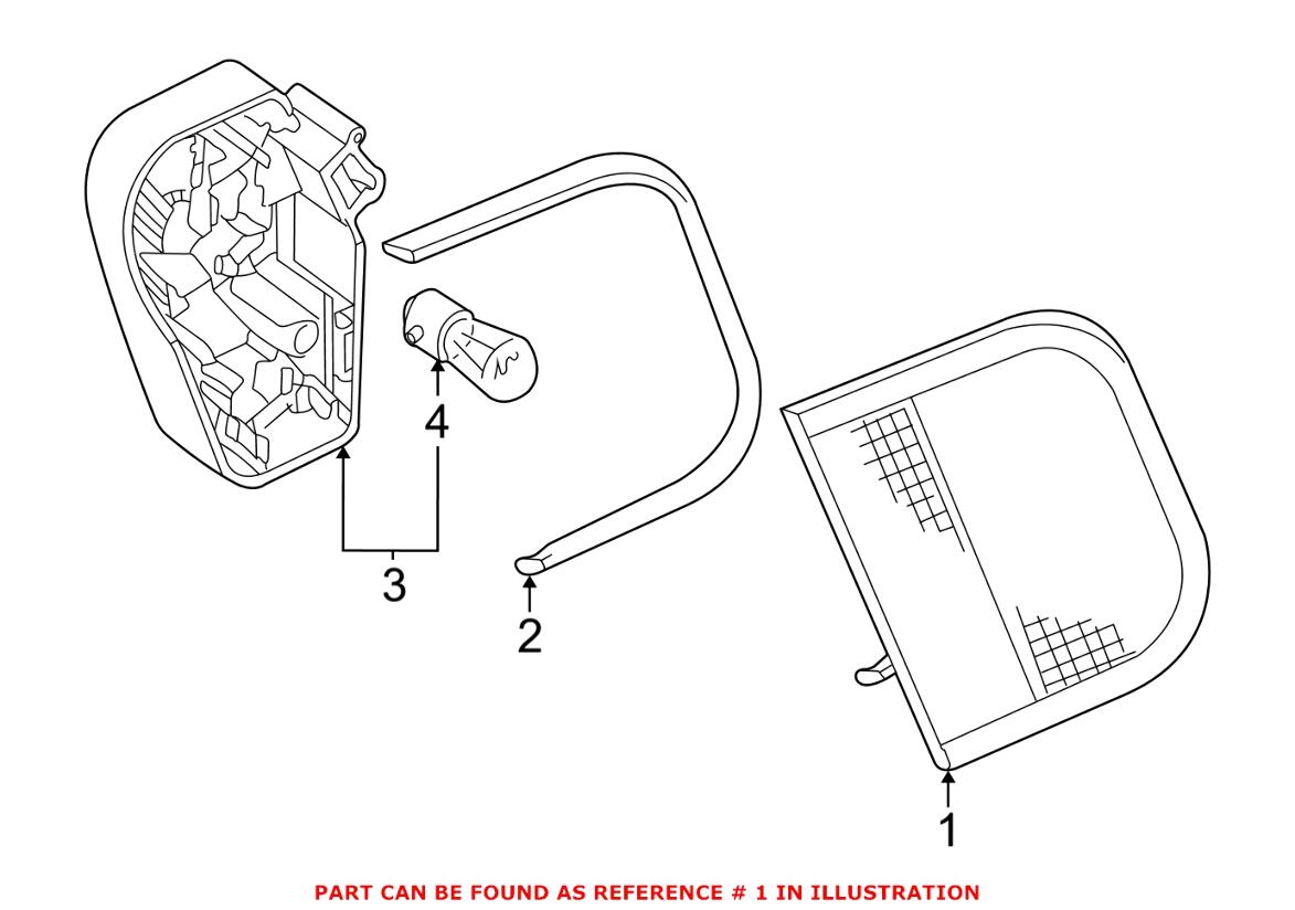 BMW Tail Light Assembly - Driver Side Inner 63218364923